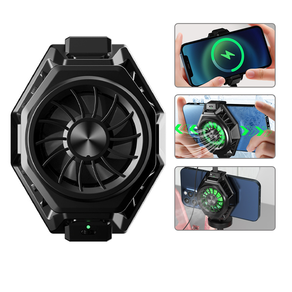 Wireless Charging Cooling Back Clip Mobile Phone Radiator Portable Fan Heat Sink Fast Wireless Charger