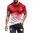 thumbnail image 1 of UVEASISHA Liquidation Chemise Homme Grande Taille Manches Courtes T-Shirt Graphique Imprimé 3D Hauts Muscle Décontracté Ample Col Rond Chandail Vêtements Tendance 2025, 1 of 5