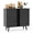 Black, variant on Costway 2-Door Wine Bar Cabinet Kitchen Sideboard Buffet with Drawer & Adjustable Shelves