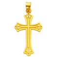 thumbnail image 1 of Jewelry 14k Yellow Gold Traditional Budded Cross Religious Pendant, 1 of 1