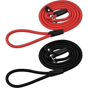Professional Dog Training Lead, Slip Leash with Spring Loaded Stopper and Heavy Duty Construction for Reliable No Pull Walking, Comfortable and Lightweight for Small to Large Dogs
