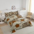 thumbnail image 2 of YST Daisy Queen Bedding Set,Retro Daisy Floral Down Comforter For Adult Teens,Brown Rustic Flowers Comforter Set,Vintage Aesthetics Garden Rural Duvet Set For All Season,Soft Warm 3Pcs, 2 of 5