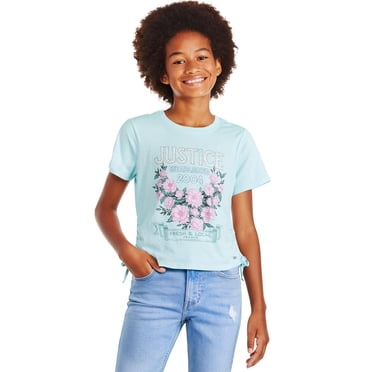 T-shirt à imprimé graphique Justice pour filles