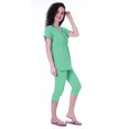 thumbnail image 3 of Moomaya Ensemble de Nuit pour Femmes Capri Coton 2 Pcs Chemises de Nuit, 3 of 6