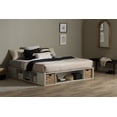 thumbnail image 3 of South Shore Avilla King Storage Platform Bed with Wicker Baskets, in Winter Oak, 3 of 14