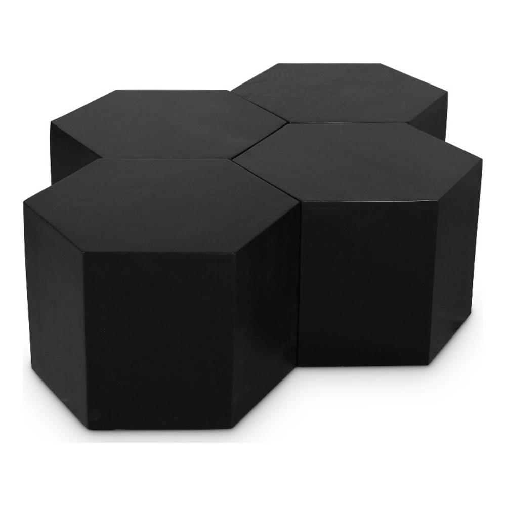 Meridian Furniture Eternal 4- Pc. Black Oak Wood Coffee Table