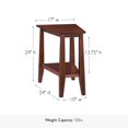 thumbnail image 2 of Leick Furniture Delton Table d'Appoint Triangulaire en Bois Massif, Fini Brun Terre de Sienne, 2 of 4