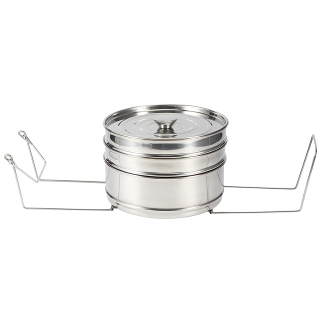 ANGGREK Pressure Pot Accessories,Stackable 3 Tier Stainless Steel Steamer Cooker Pot Set Cook Food Pressure Pot Accessories,Pressure Cooker Accessories