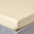 thumbnail image 4 of 500 Thread Count 3 Piece ( 1-Fitted Sheet + 2 - Pillow Cases ) Fitted Sheet 12 Inch Deep Pocket 100% Egyptian Cotton Stripe Pattern, 4 of 5