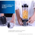 thumbnail image 2 of Cordless Portable Blender, 25 oz removable Vessel，Powerful Personal Blender, for Smoothies, Ice Crush, 4 Programs, Leakproof-Lid & Sip Spout, USB-C Rechargeable, Dishwasher Safe Parts, Black, 2 of 6