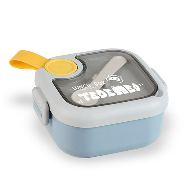Baby Food Lunch Box Spoon Portable Safety Locking Children Storage Container Outdoor Washable Bowl Tableware with Lid