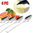 thumbnail image 2 of 4PC Thick Stainless Steel Grapefruit Spoon Dessert Spoon Serrated Edge, 2 of 3
