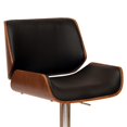 thumbnail image 3 of Bowery Hill Tabouret de Bar Pivotant Moderne de 33 Pouces en Similicuir Rembourré, Noir, 3 of 4