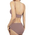 thumbnail image 3 of Sports Bralettes for Women Full-Coverage Bra Feature V-Neck Padded Bra Style W-785 Purple L, 3 of 4