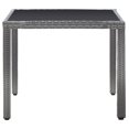 thumbnail image 2 of vidaXL 5 Piece Outdoor Dining Set Poly Rattan Grey, 2 of 5