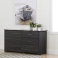 thumbnail image 1 of Commode 6 tiroirs pour Adulte, fini Chêne gris, collection Fusion de Meubles South Shore, 1 of 11
