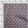 thumbnail image 2 of oneOone Polyester Spandex Medium Blue Fabric Asian Kilim Sewing Material Print Fabric By The Yard 56 Inch Wide, 2 of 5