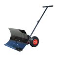 thumbnail image 2 of Wheeled Snow Pusher Snow Plow Adjustable Handle Snow Pushing Portable Winter Wheels 74x42cm, 2 of 9