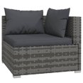 thumbnail image 1 of vidaXL 9 Piece Patio Lounge Set with Cushions Poly Rattan Gray, 1 of 6