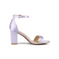 thumbnail image 3 of BLISSFUL STEP Women's Shoes Ankle Strap Buckle Block Heel Sandals Purple 9.5, 3 of 7