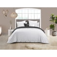 thumbnail image 1 of Swift Home Reversible Ultra Soft Solid Duvet Cover Set with Decorative Button Closure, King, White, 1 of 3