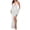 White, variant on Elvqul Long Sleeve Dress for Women V-Neck Pockets Pullover Summer Plain Midi Dresses for Women Rose Gold