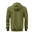 thumbnail image 5 of Men's Solid Color Cargo Hooded Jacket with Multiple Pockets, Raglan Long Sleeve, Breathable Nylon Spandex for Sports Training and Casual Outdoor Wear, 5 of 5