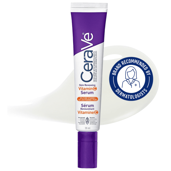 CeraVe Sérum à la Vitamine C, Sérum Visage avec 10 % de Vitamine C Pure et Acide Hyaluronique pour Éclaircir, 30 ml