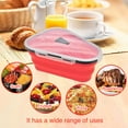 thumbnail image 2 of Contenant de Rangement pour pizza Réutilisable et Extensible avec 5 Plateaux Chauffants Micro-Ondables, Boîte à pizza en silicone Ajustable, Contenant pour Tranches de pizza Gain de Place et Restes, Compatible Micro-Ondes et Lave-Vaisselle., 2 of 6