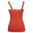 thumbnail image 2 of Womens Lace Trim Camisoles - Coral, 2 of 2