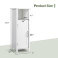 thumbnail image 2 of Gymax Armoire de Rangement de Salle de Bain Autoportante avec Porte Simple et Tablette Ajustable, 2 of 9