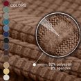 thumbnail image 3 of Slipcover Stretch Elastic Couch Cover Sofa 4 Seat, 1-Piece (Brown, X-Large), 3 of 6