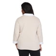 thumbnail image 3 of Karen Scott Women's Plus Collared V-Neck Top, 3 of 6