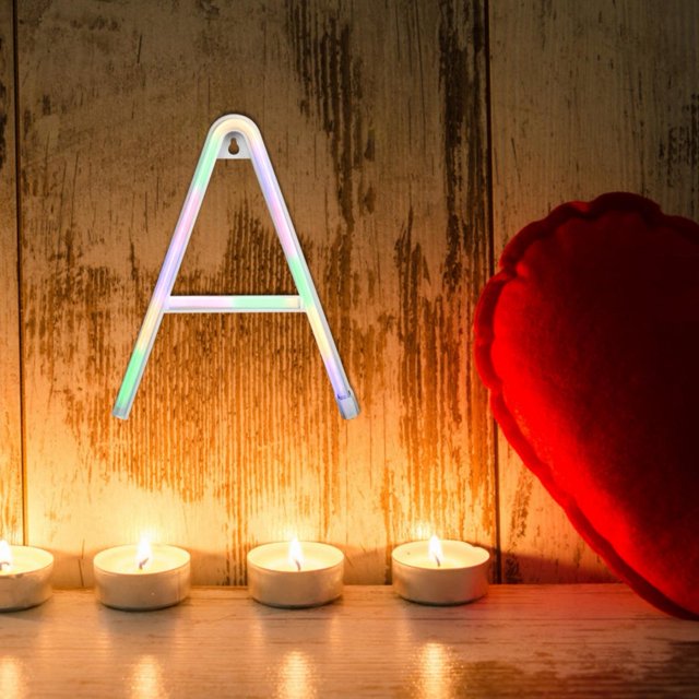 LED English Alphabet Light, Environmentally Friendly Energy-Saving A Decorative Light, For Weddings Bachelor Parties Bridal Parties Birthday Colorful