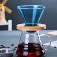 thumbnail image 4 of Glass Coffee Filter Mug, Portable Hand Brewed Dripper, Reusable Pour Over Cone with Removable Wooden Stand, Easy Clean Carafe for Americano, 4 of 8