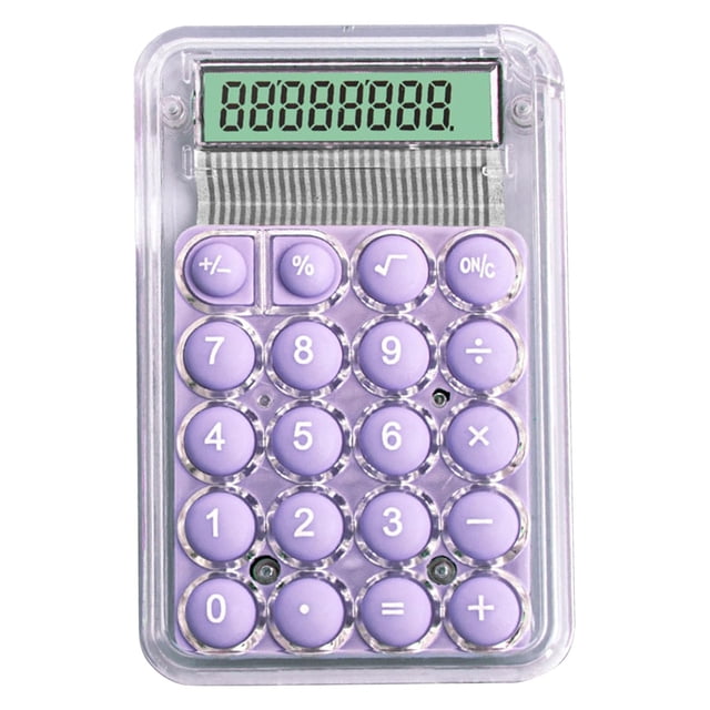 Mechanical Calculator 8 Digit LCD Display Handheld for Office