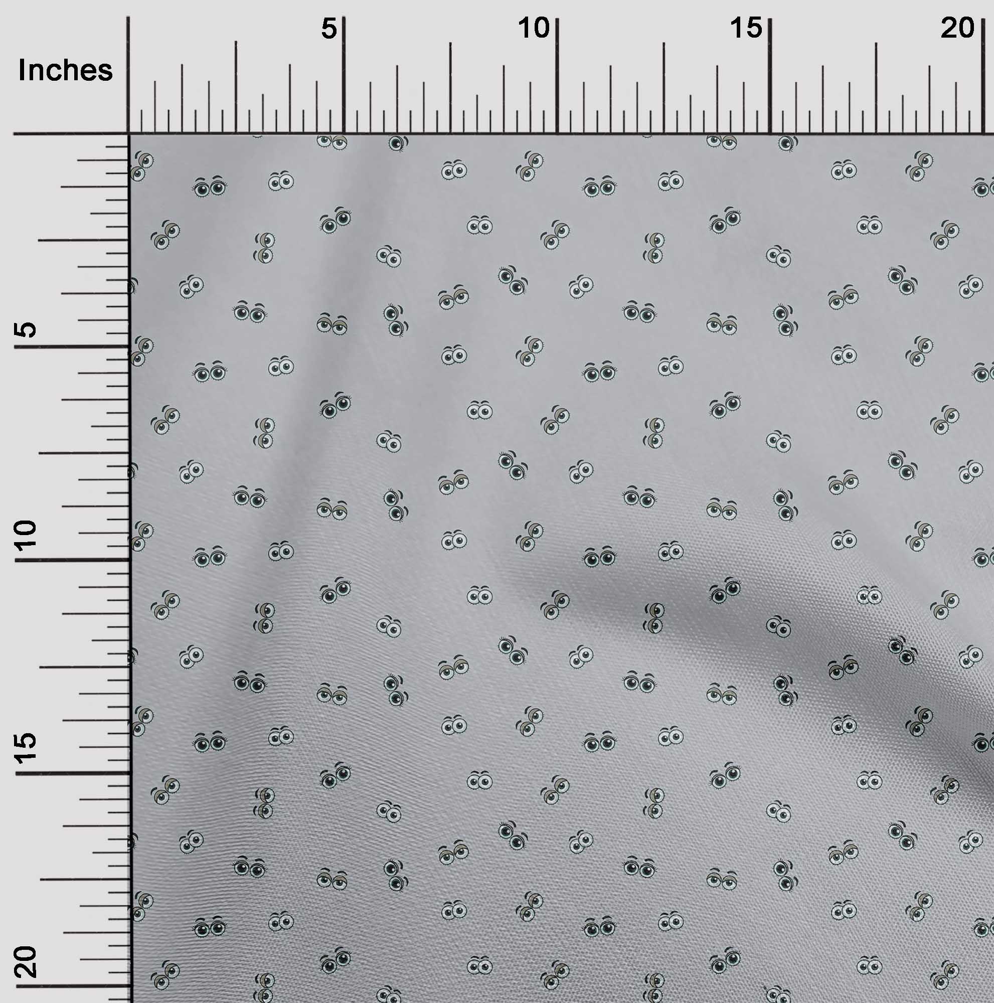 oneOone Cotton Poplin Fabric Eyes Face Fabric Prints by Yard 42 Inch Wide