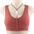 thumbnail image 1 of zanvin Daisy Bra for Seniors, Front Snap Closure Bras, Front Snaps Daisy Bra, Red, 46, 1 of 5