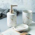 thumbnail image 2 of Abbracc Bathroom Accessories Set CERAMIC Lotion Dispenser Soap Dispenser White 3Pcs, 2 of 8