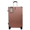 thumbnail image 1 of TRAVLR Strokes Carryon (20 Pouces)Hardside Luggage Expandable, Anti-Scratch, Huit Roues Silencieuses Roues et Cadenas TSA - Or Rose, 1 of 6