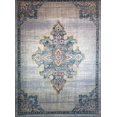 thumbnail image 1 of Ladole Rugs Géode Style Antique Polypropylène Intérieur Durable Tapis Traditionnel Tapis Moquette en Turquoise Gris, 1 of 4