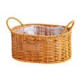 thumbnail image 2 of TopLLC Imitation Rattan Flower Basket Woven Flower Pot Double Ear Oval Storage Basket Flower Arrangement Gift Basket Home Storage Weaved storage basket, 2 of 6