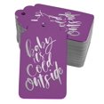 thumbnail image 1 of Inkdotpot 100 Pack Baby It's Cold Outside Baby Shower Favor Paper Tags Craft Real Silver Foil Hang Tag, 1 of 6
