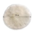 thumbnail image 4 of GUOOL Coussin d'Assise Rond en Faux, Tapis Doux pour Chambre, Salon, Filles, Sofa Blanc 30 cm, 4 of 9