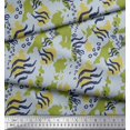 thumbnail image 2 of Soimoi Green Poly Georgette Fabric Leopard & Wild Animal Skin Print Fabric by The Yard 42 Inch Wide, 2 of 3