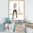 thumbnail image 3 of Designart Cute Girl By The Tour Eiffel In Paris FLOAT FRAME WALL ART, 3 of 4