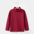 thumbnail image 1 of LNGOOR Nouveau 2021 Automne Hiver Garçons Filles Mode T-shirt Uni Manches Longues Col Rond Chaud Décontracté, 1 of 7