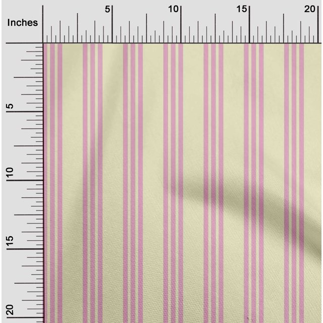 oneOone Coton Popeline Tissu à Rayures Verticales 1 Yard 42 Inch Wide