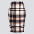 thumbnail image 2 of 2025 Pencil Plaid Skirts for Skirt Plus Size Women Fall Winter High Rip Skirt Waisted Bodycon Knee Length Tulle Table Skirt Wool Midi Skirt with Flowy Skirt, 2 of 3