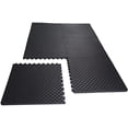 thumbnail image 4 of BalanceFrom 6-Pack 24”x24” Interlocking Foam Puzzle Exercise Mat, 1” Thick, Black, 4 of 5
